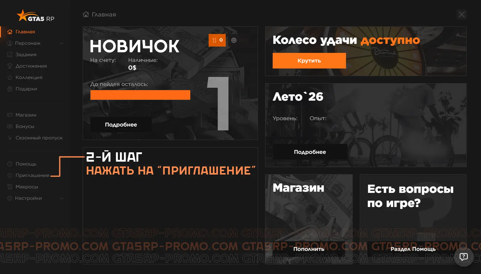 Шаг 2: настройки в меню ГТА 5 РП